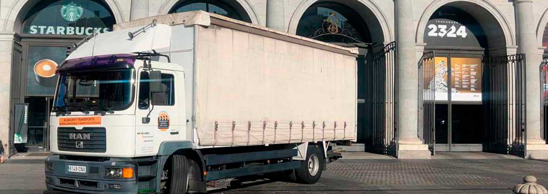 Camion de transporte de material audiovisual